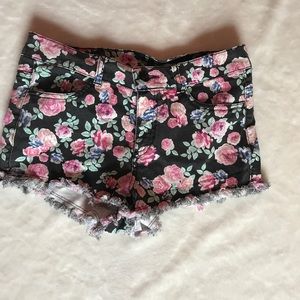 H&M Floral jean shorts